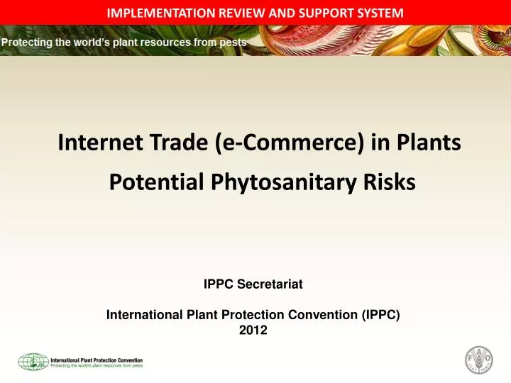 internet trade e commerce in plants potential phytosanitary risks