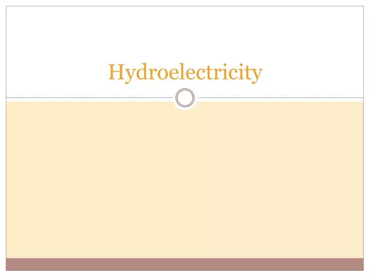 hydroelectricity