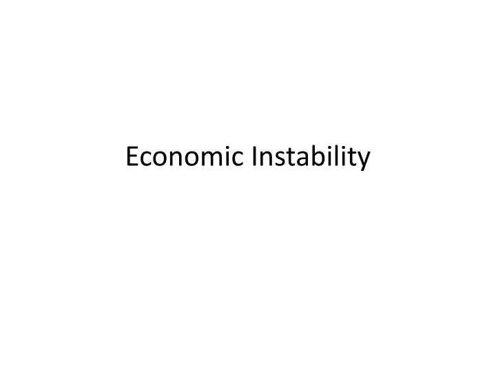 economic instability