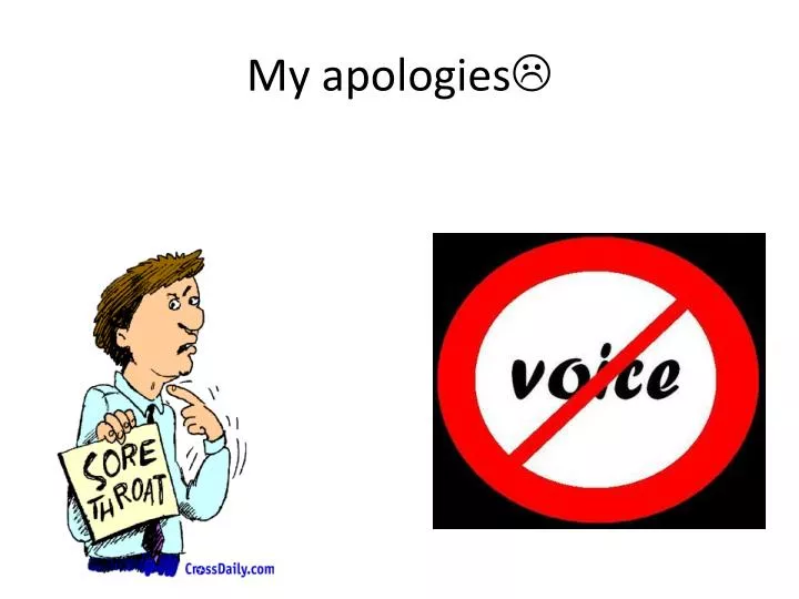 my apologies