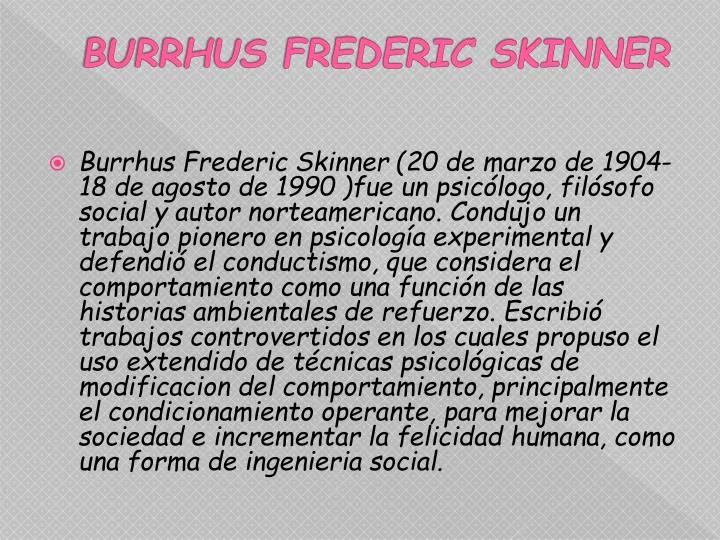 burrhus frederic skinner