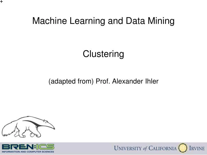 machine learning and data mining clustering