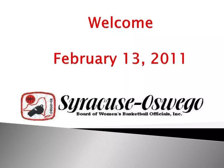 welcome february 13 2011
