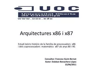 arquitectures x86 i x87