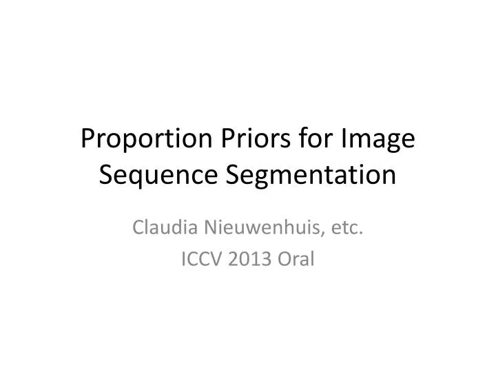 proportion priors for image sequence segmentation
