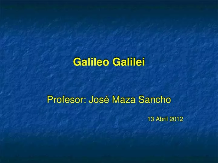 galileo galilei