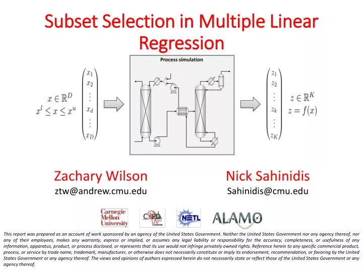 subset selection in multiple linear regression