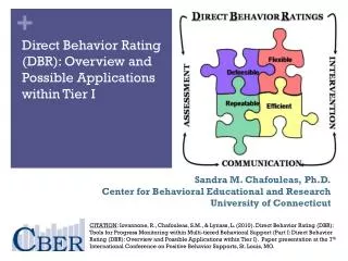 Direct Behavior Rating (DBR): Overview and Possible Applications within Tier I