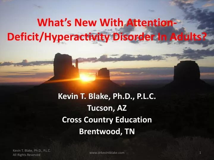 what s new with attention deficit hyperactivity disorder in adults