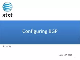 Configuring BGP