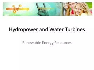 Hydropower and Water Turbines