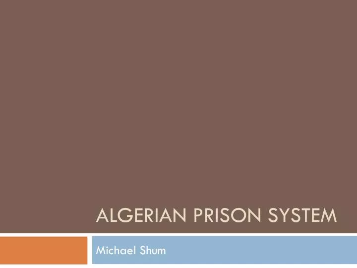 algerian prison system
