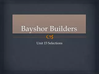 Bayshor Builders