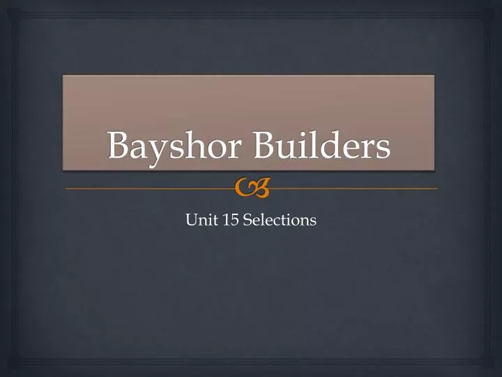 bayshor builders