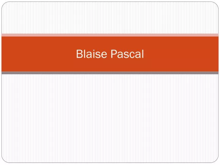 blaise pascal