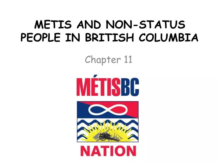 metis and non status people in british columbia