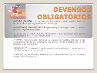 devengos obligatorios