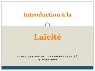 introduction la la cit