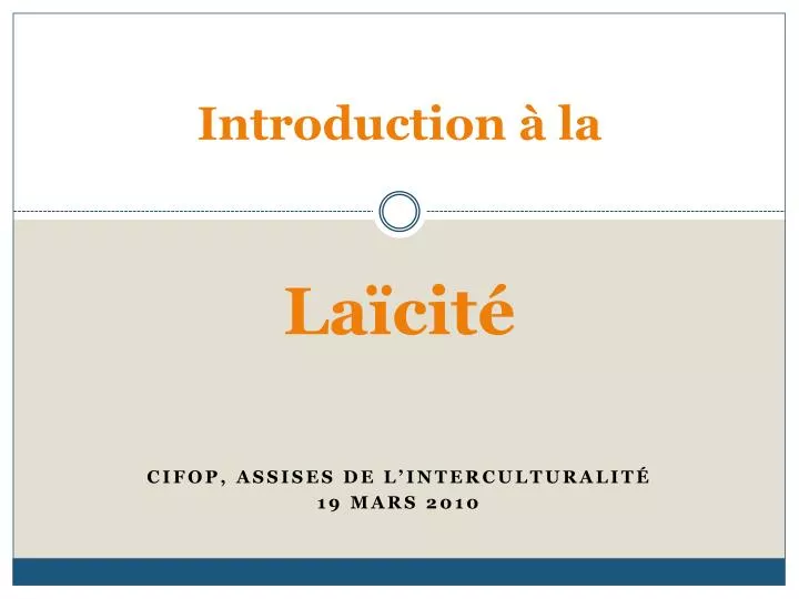 introduction la la cit