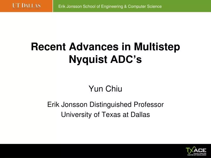 recent advances in multistep nyquist adc s