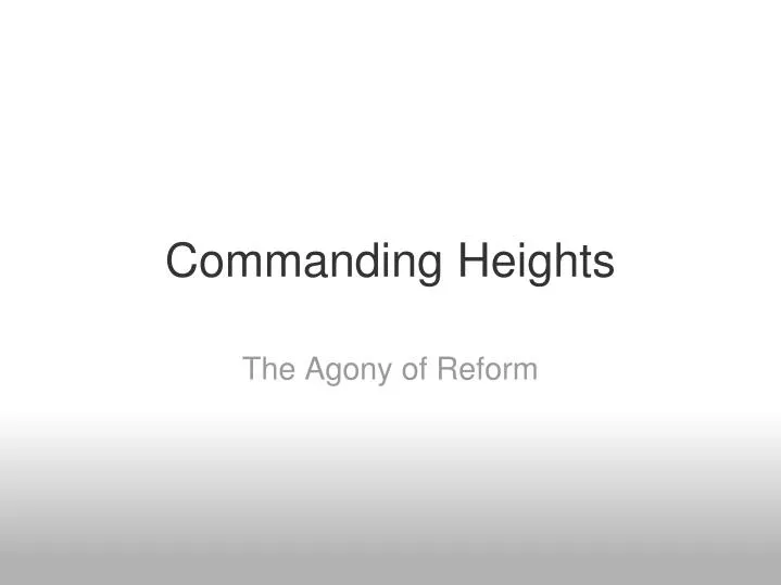 commanding heights