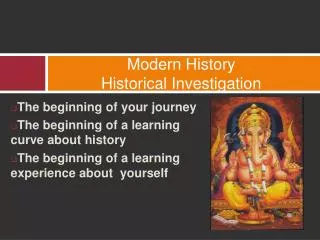 Modern History Historical Investigation