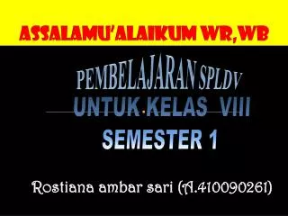 assalamu alaikum wr wb