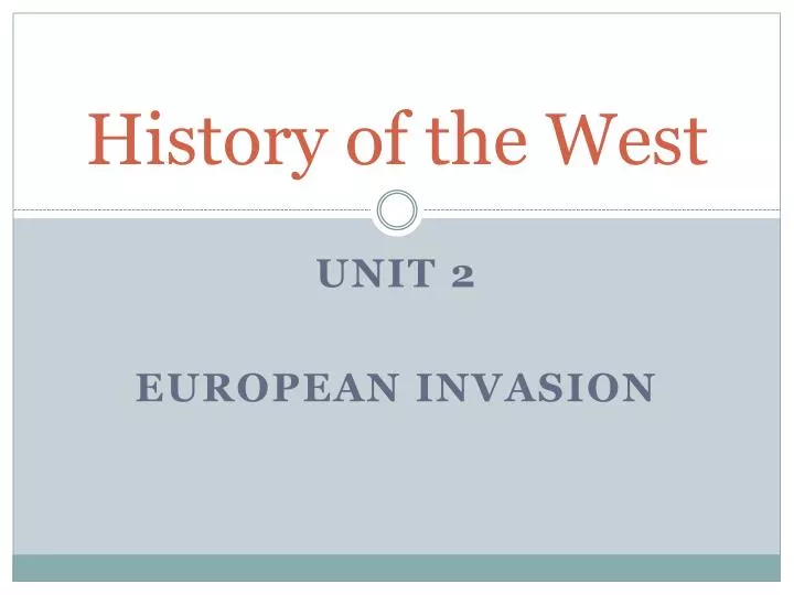 history of the west