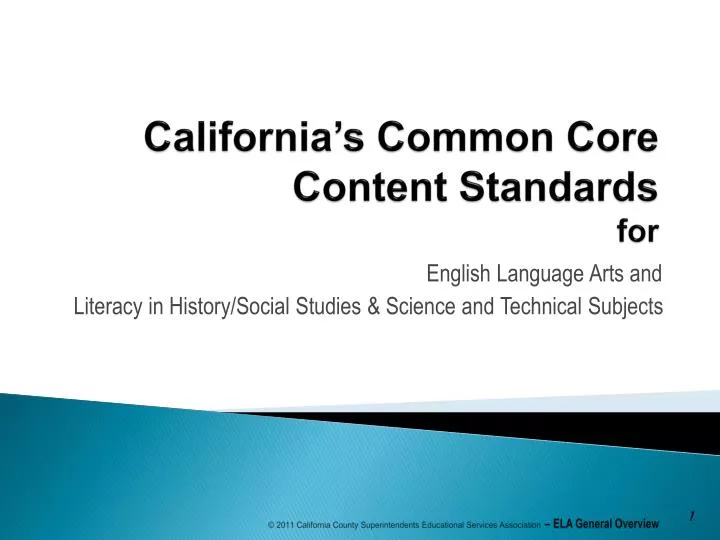 california s common core content standards for