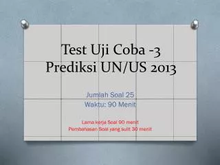 test uji coba 3 prediksi un us 2013