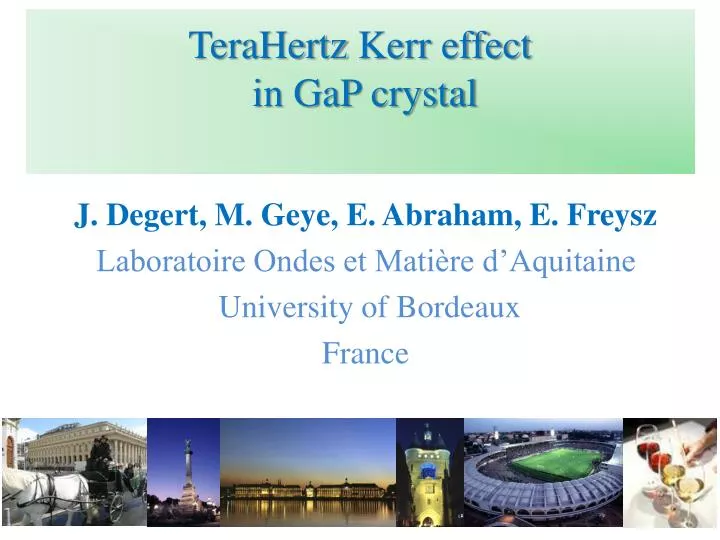 terahertz kerr effect in gap crystal