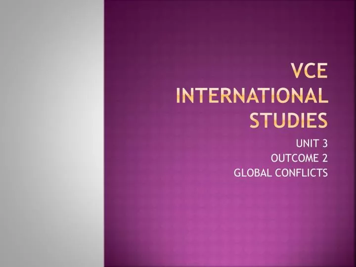 vce international studies