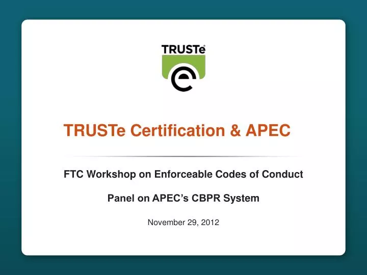 truste certification apec