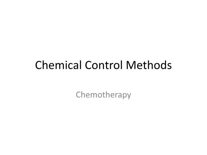 chemical control methods