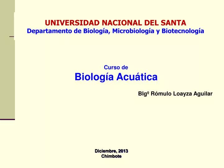 universidad nacional del santa departamento de biolog a microbiolog a y biotecnolog a