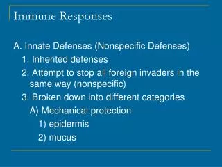 Immune Responses