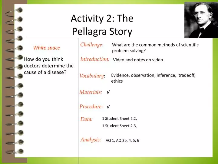 activity 2 the pellagra story