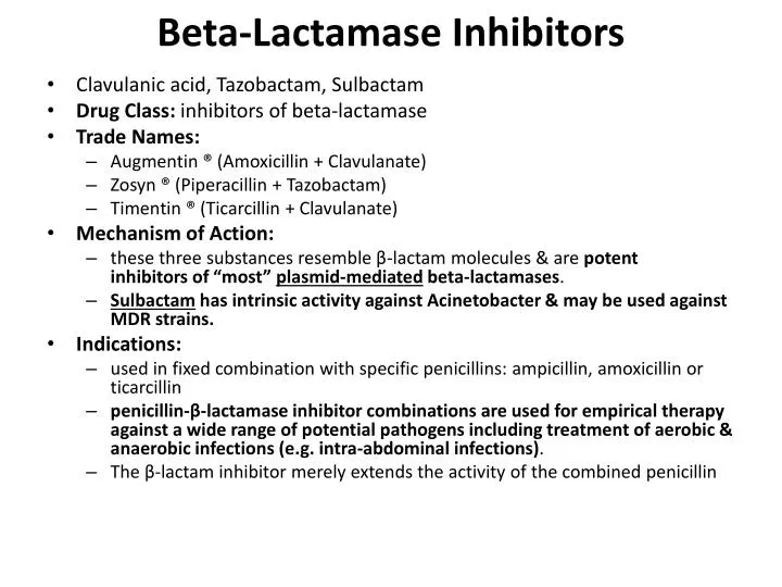beta lactamase inhibitors