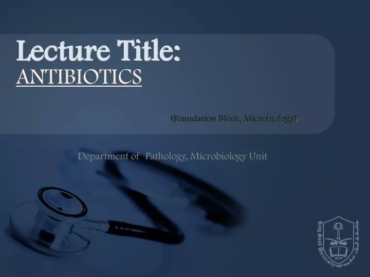 department of pathology microbiology unit