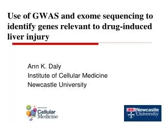 Use of GWAS and exome sequencing to identify genes relevant to drug-induced liver injury