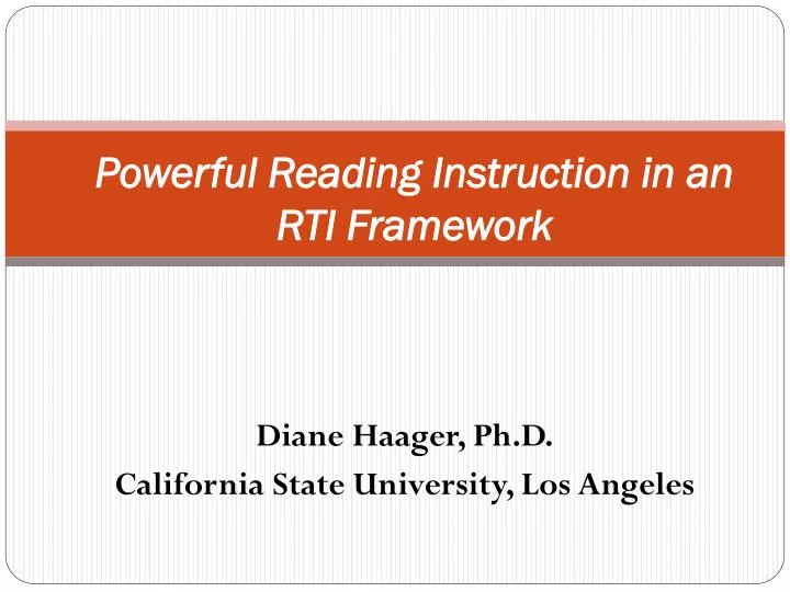 powerful reading instruction in an rti framework