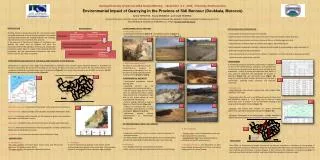 Environmental Impact of Quarrying in the Province of Sidi Bennour (Doukkala, Morocco)