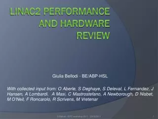 Linac2 Performance and Hardware Review