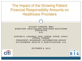 The Impact of the Growing Patient Financial Responsibility Amounts on Healthcare Providers