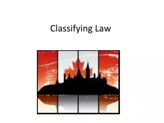 classifying law