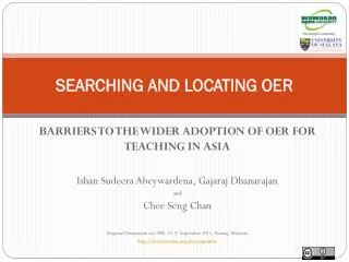 SEARCHING AND LOCATING OER
