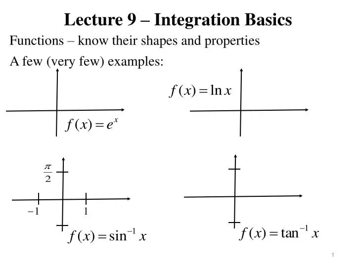 lecture 9 integration basics