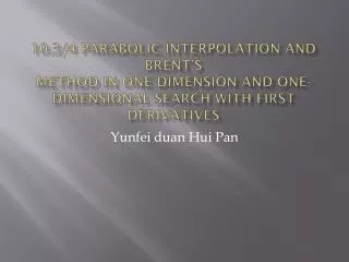 Yunfei duan Hui Pan