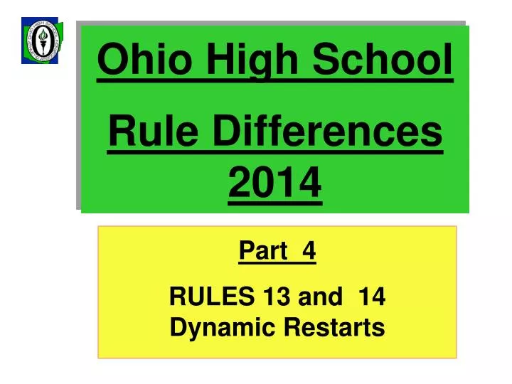 ohio high school rule differences 2014