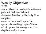 Weekly Objectives~ TLW: understand school and classroom policies and procedures - slide 1